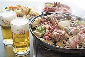 ビールとジンギスカン