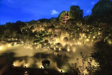 椿山荘　雲海夜景