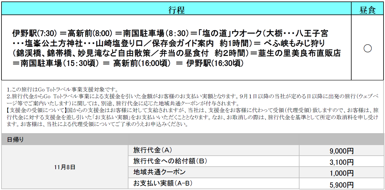 行程表 行程表