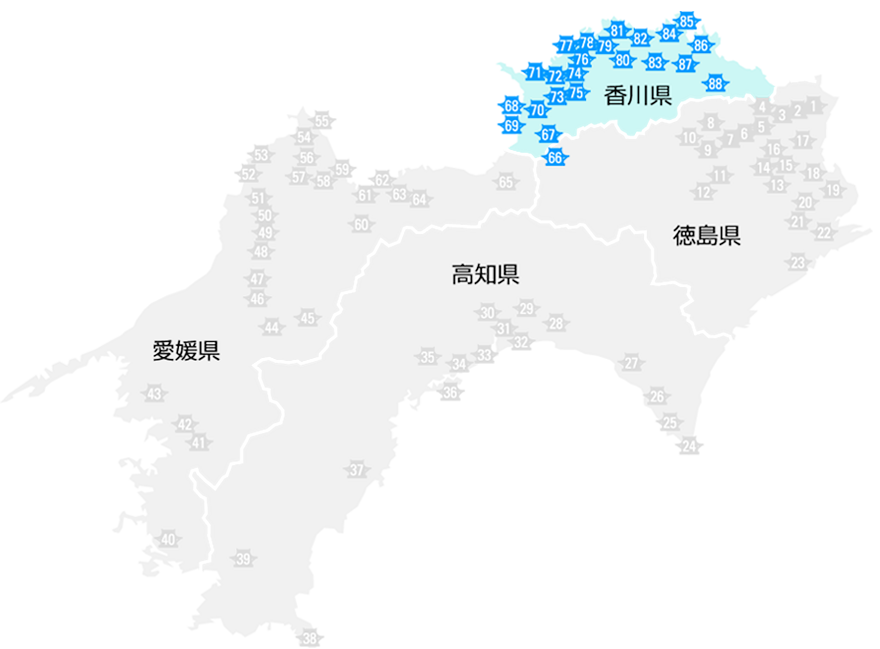 県別お遍路MAP｜香川県