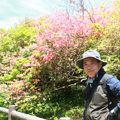 山歩き旅行1回目にも参加してくださった男性 山歩き旅行1回目にも参加してくださった男性